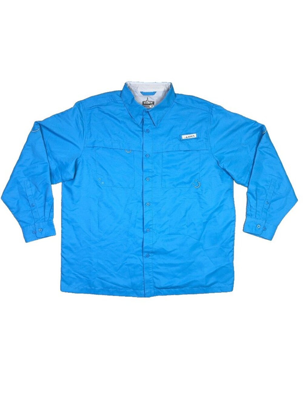 Habit Fishing Shirt Mens XL Long Sleeve Blue UPF 40+ Ventilated Lightweight